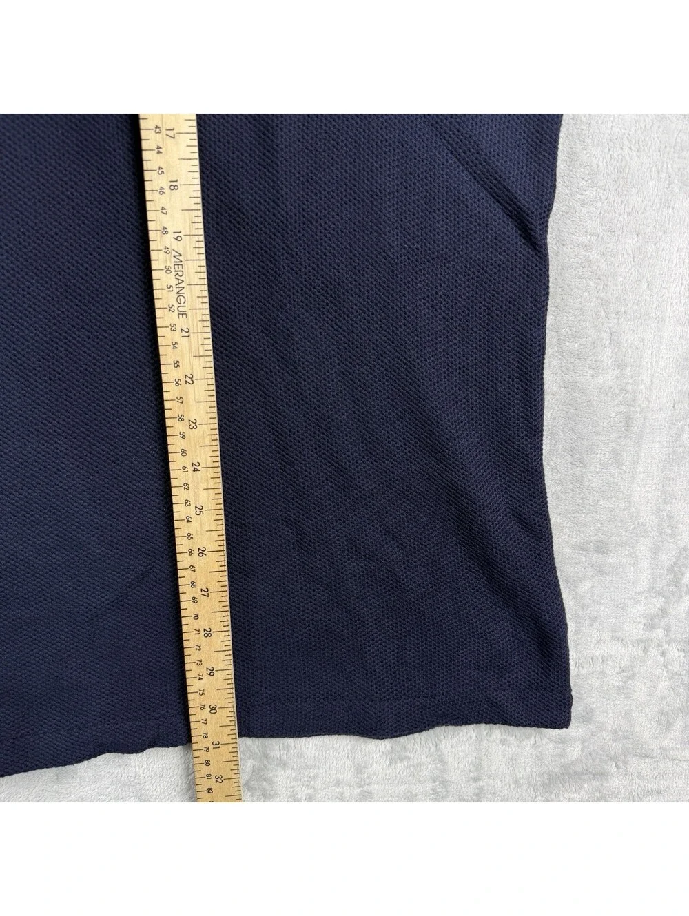 Polo Ralph Lauren Navy Textured Short Sleeve Polo Shirt Men XXL Contrast Collar
